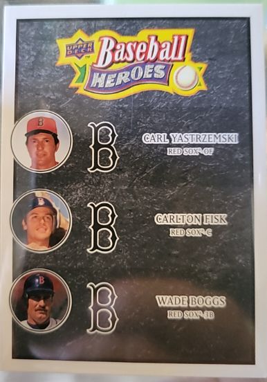 2008 Upper Deck Heroes #187 Carl Yastrzemski / Carlton Fisk / Wade Boggs — front