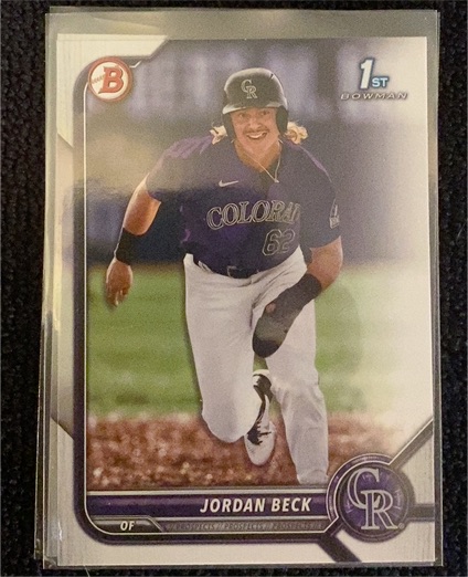 2022 Bowman Draft #BD-34 Jordan Beck — front