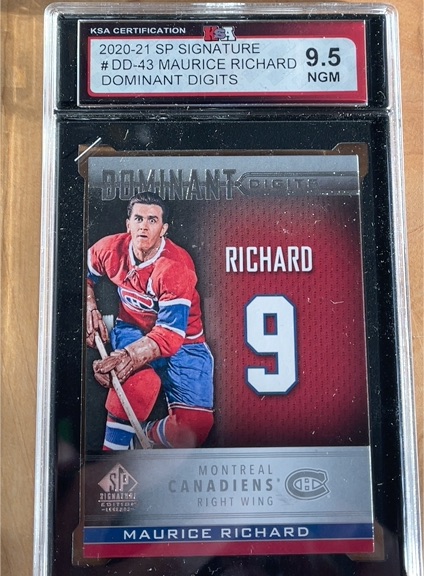 2020-21 SP Signature #DD-43 Maurice Richard Dominant Digits — front