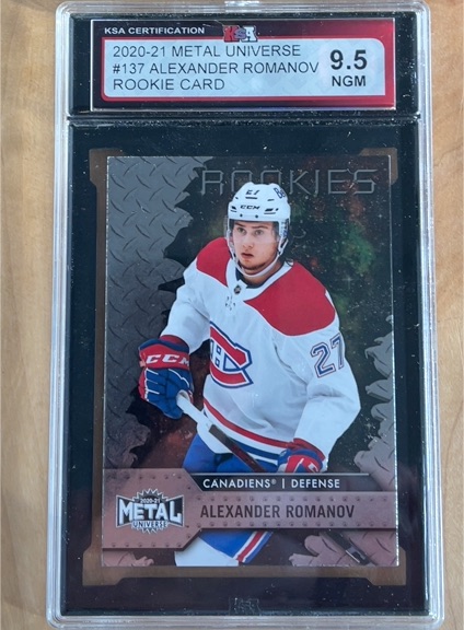 2020-21 Skybox Metal Universe #137 Alexander Romanov Rookie Card — front