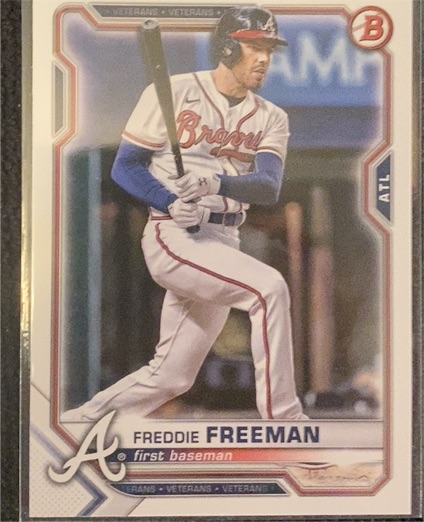 2021 Bowman #14 Freddie Freeman — front