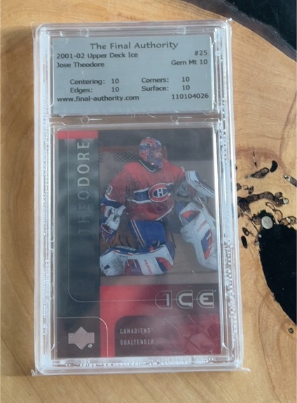 2001-02 Upper Deck Ice #25 Jose Theodore — front