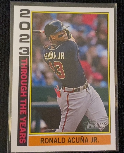 2025 Topps Heritage #TTY-24 Ronald Acuña Jr. Through the Years — front