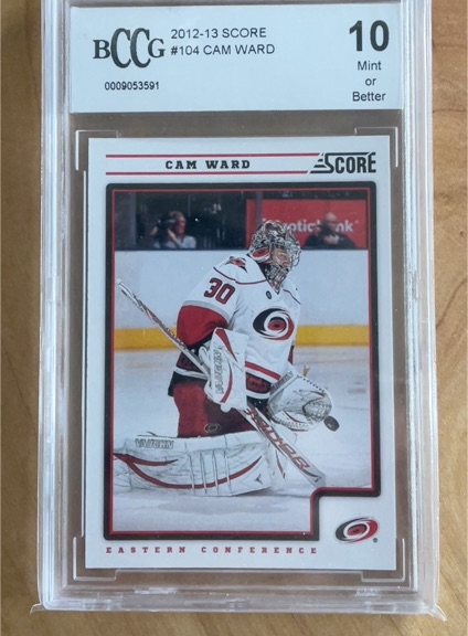 2012-13 Score #104 Cam Ward — front