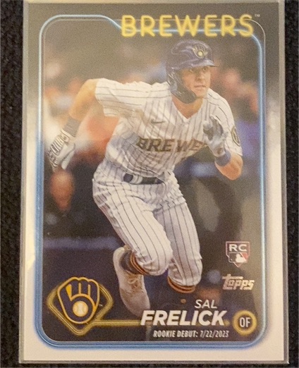 2024 Topps Update #US10 Sal Frelick Rookie Debut Milwaukee Brewers — front