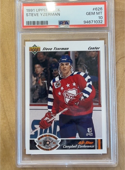 1991 Upper Deck #626 Steve Yzerman All-Star — front