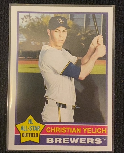 2025 Topps Heritage #10 Christian Yelich Milwaukee Brewers — front
