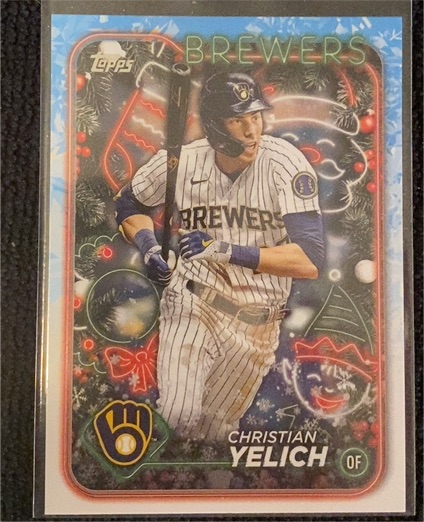 2024 Topps Holiday #H140 Christian Yelich — front