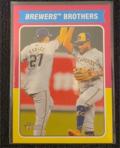 2024 Topps Heritage High Number #CC-8 Brewers Brothers Willy Adames & Jackson Chourio — front