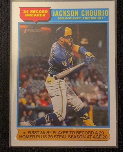 2025 Topps Heritage #5 Jackson Chourio — front