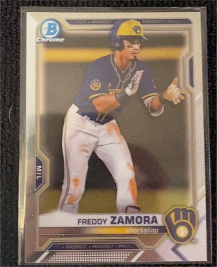 2021 Bowman Chrome Prospects #BCP-2 Freddy Zamora — front
