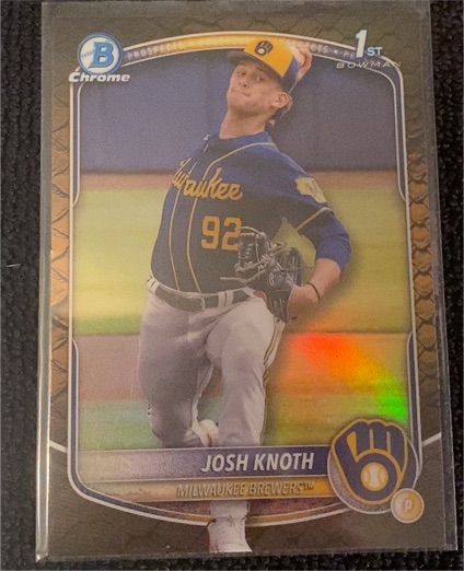 2025 Bowman Chrome #BCP-136 Josh Knoth — front