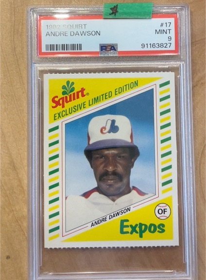 1982 Topps Squirt #17 Andre Dawson — front