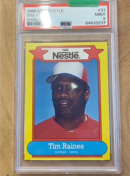 1988 Nestle #31 Tim Raines — front