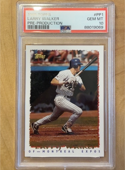 1994 Topps #PP1 Larry Walker Pre-Production — front