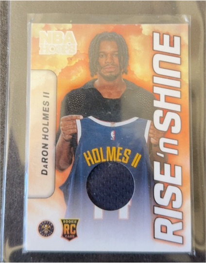 2024-25 Panini NBA Hoops #RSM-DHN DaRon Holmes II Rise 'n Shine Patch Rookie Card — front