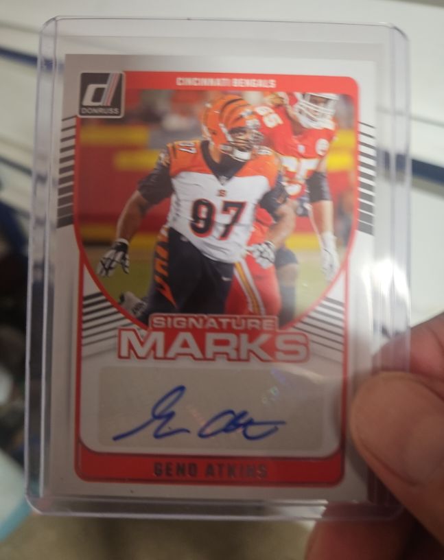 2024 Panini Donruss Signature Marks #SMA-GAT Geno Atkins — front