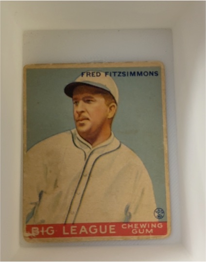 1933 Goudey #130 Fred Fitzsimmons — front