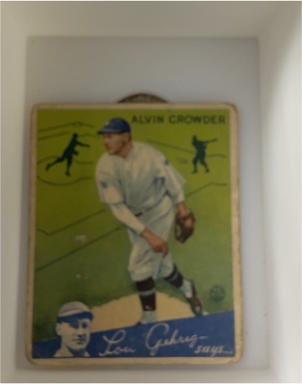 1934 Goudey #15 Alvin Crowder Detroit Tigers — front