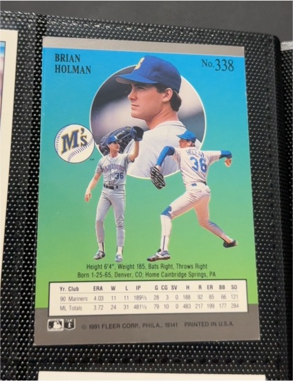 1991 Fleer #338 Brian Holman — front