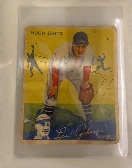 1934 Goudey #14 Hugh Critz — front