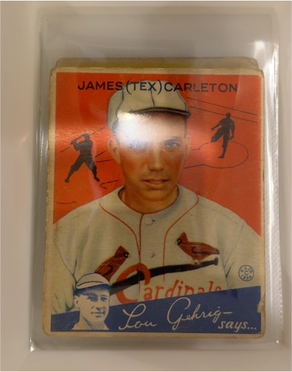 1934 Goudey #48 James (Tex) Carleton — front