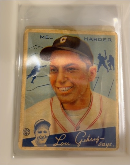 1934 Goudey #66 Mel Harder — front