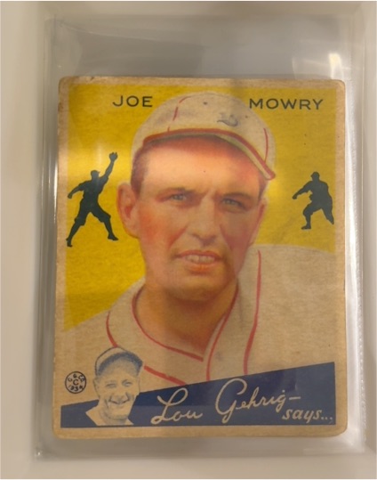 1934 Goudey #59 Joe Mowry Boston Braves — front