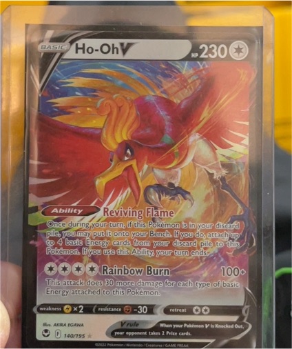 2022 Pokémon Sword & Shield Silver Tempest #140 Ho-Oh V — front
