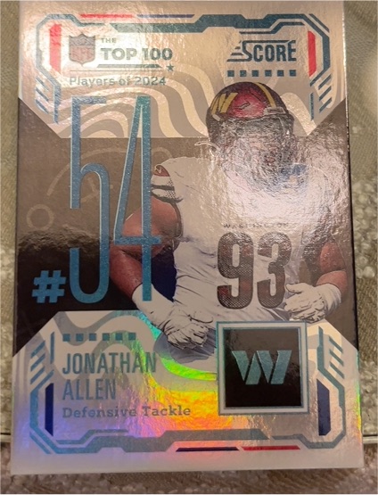 2025 Score #54 Jonathan Allen — front