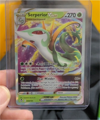 2022 Pokémon TCG Silver Tempest #008 Serperior VSTAR — front
