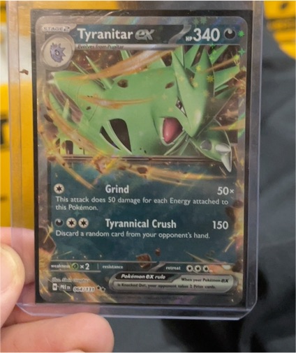 2024 Pokémon Prismatic Evolutions #64 Tyranitar ex — front