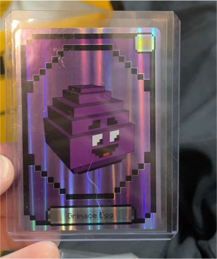 2025 McDonald's Minecraft Grimace Egg — front