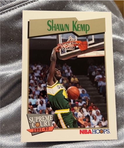 1991-92 NBA Hoops Supreme Court #497 Shawn Kemp — front