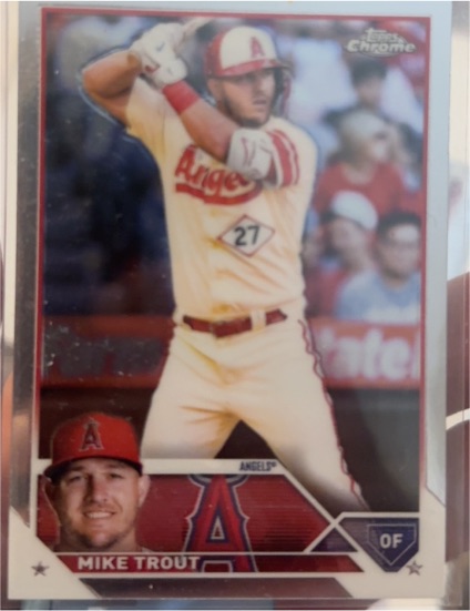 2023 Topps Chrome #27 Mike Trout — front