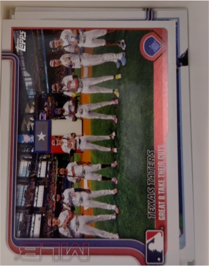 2025 Topps #409 Texas Taters: Great 8 Take Their Cuts — front