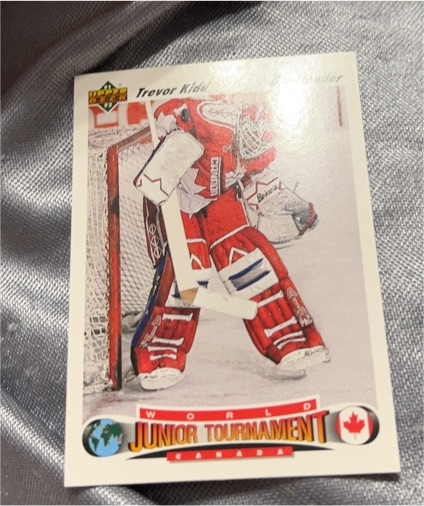 1991-92 Upper Deck #58 Trevor Kidd World Junior Tournament Canada — front