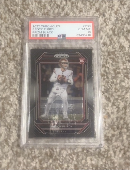 2022 Panini Chronicles Prizm Black #PB-8 Brock Purdy — front