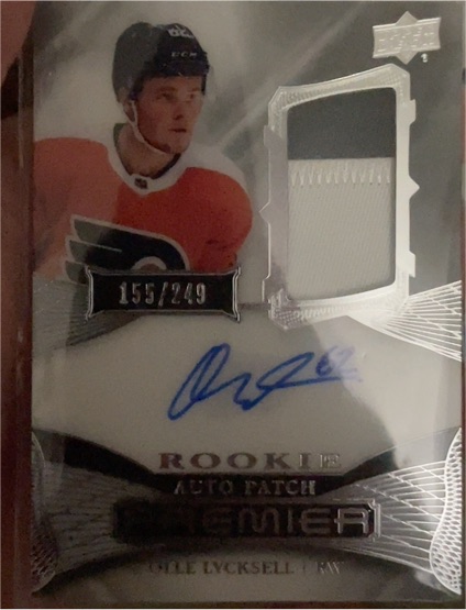 2022-23 Upper Deck Premier #AR-OL Olle Lycksell Rookie Auto Patch — front