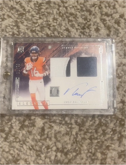 2024 Panini Impeccable Elegance Rookie Patch Auto Troy Franklin #RPA — front