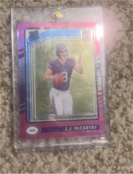 2024 Donruss Rated Rookie Optic Preview #303 J.J. McCarthy Vikings — front