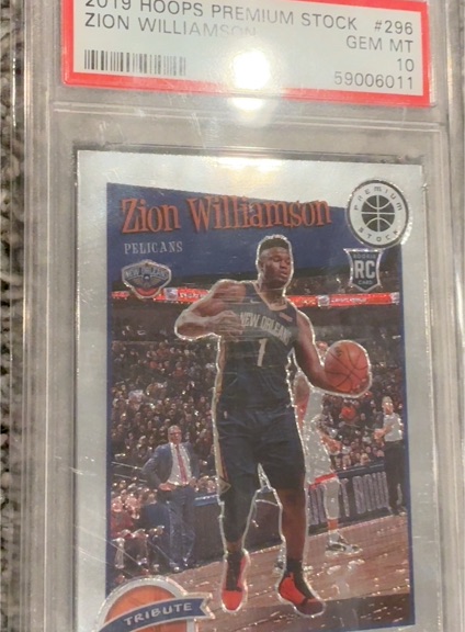 2019 Panini NBA Hoops Premium Stock #296 Zion Williamson — front