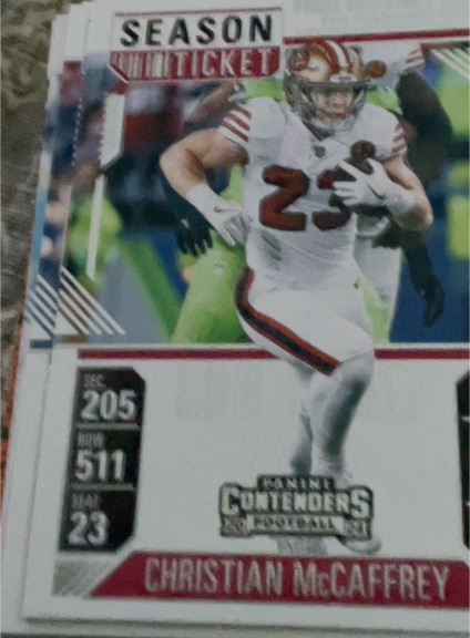 2024 Panini Contenders Season Ticket #23 Christian McCaffrey — front