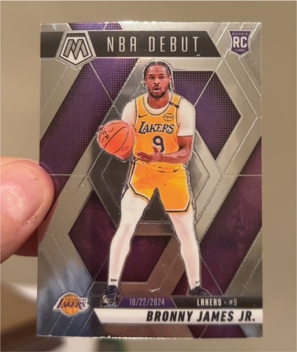 2024-25 Panini Mosaic #262 Bronny James Jr. NBA Debut RC — front