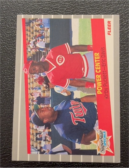 1989 Fleer #639 Kirby Puckett / Eric Davis — front