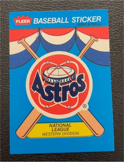 1989 Fleer #NNO Houston Astros Team Sticker — front