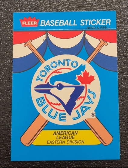 1989 Fleer Team Sticker #E445 Toronto Blue Jays — front