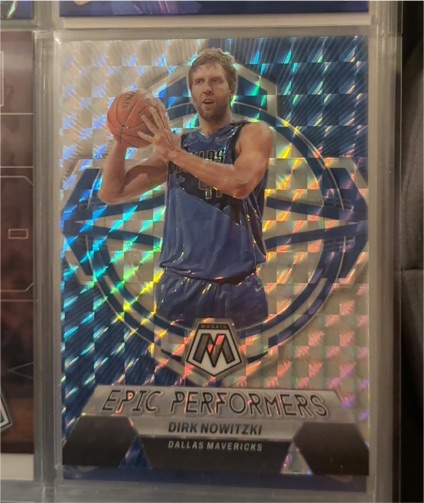 2022-23 Panini Mosaic #12 Dirk Nowitzki Epic Performers — front