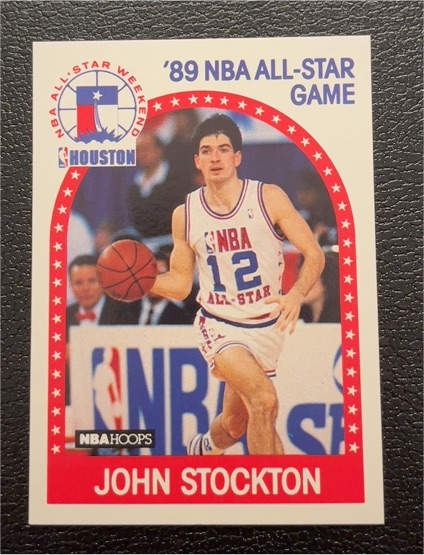 1989 NBA Hoops #297 John Stockton '89 NBA All-Star Game — front