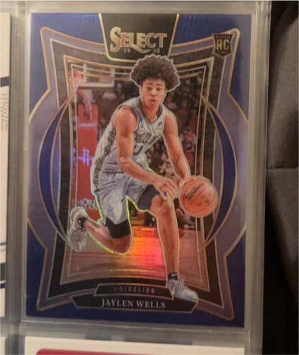 2024-25 Panini Select #79 Jaylen Wells Rookie Concourse Blue Prizm — front
